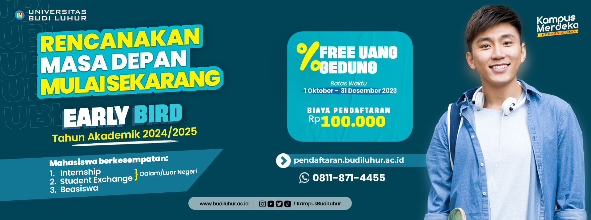 PENDAFTARAN 2024/2025 - PMB Universitas Budi Luhur